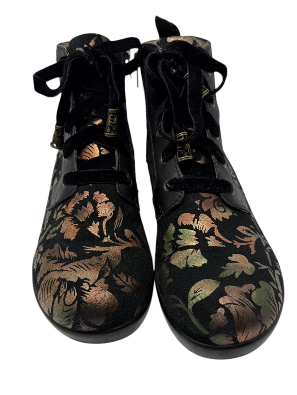 Alegria Eliza Regal Copper Floral Ankle Boots - Picture 12 of 15